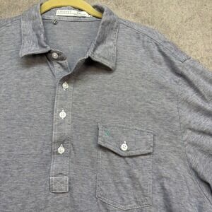 Criquet Blue Stripe Polo Shirt XXL Classic Preppy Golf Old Money